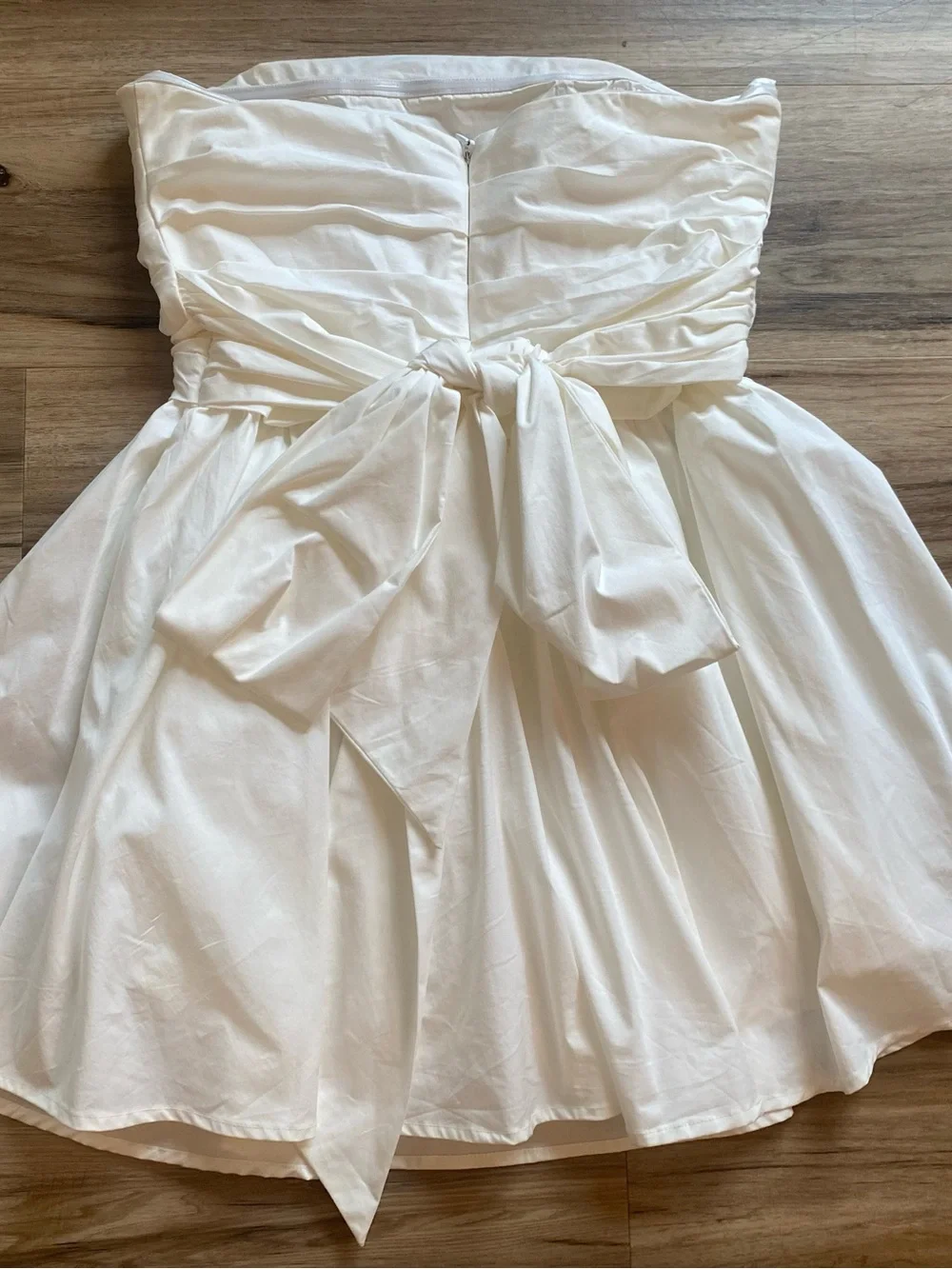 Babyboo Gorgeous Ivory Strapless Mini Dress Katrina- L Fits like a Medium 6/8 - Picture 5 of 13